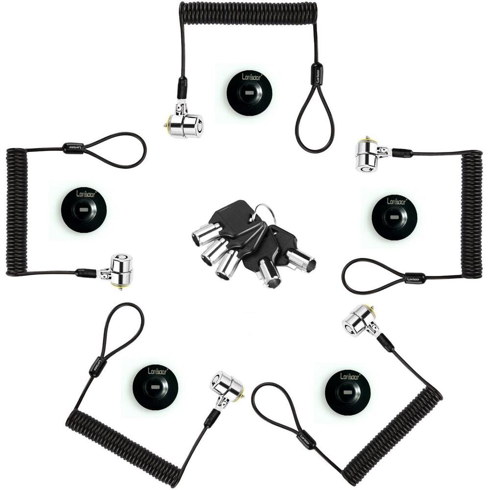 LORADAR Retractable Cable Lock: Laptop, Tablet, MacBook, Monitor, Mac Mini (5 Pa